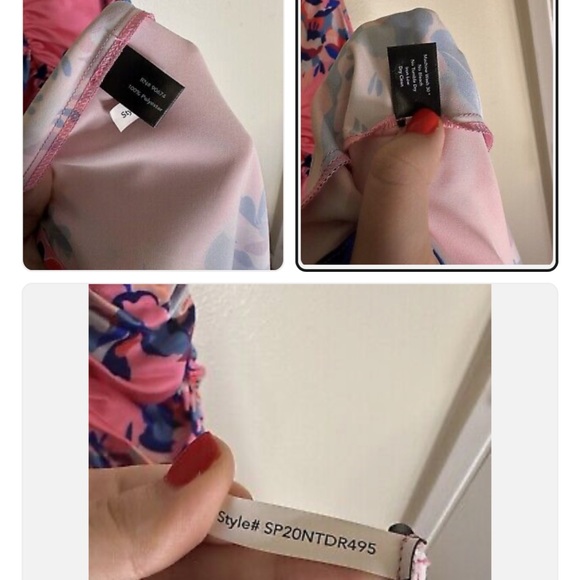 NWT Boston Proper Ruched Sleeveless Floral Maxi Dress Pink Size 10 - Picture 7 of 7